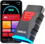 DEEPSCAN DS200 OBD2 skaitytuvas, belaidis Bluetooth diagnostikos įrankis iOS ir Android, tiesioginiai duomenys, kodo skaitytuvas, dvikryptis valdymas pilka spalva