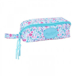 Trousse scolaire carr&eacute;e - safta - 22x10x10 cm - Multicolore - Polyester r&eacute;sistant - Fermeture &eacute;clair gryna