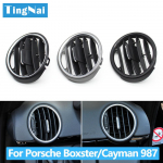 Automobilio prietaisų skydelio oro kondicionieriaus AC ventiliacijos grotelių angos skydelis Porsche Boxster Cayman 987 2006 2007 2008 2009 2PCS Slider