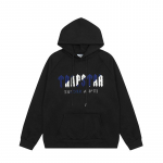 Trapstar Unisex Mėlynas ir Baltas Siuvinėtas Rank&scaron;luosčio Gobtuvukas - Atsitiktinis Porų Stilius Medium juoda