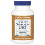 Vitaminas Shoppe, Ceilono cinamonas, 1200 mg, 120 daržovių kapsulių (600 mg vienoje kapsulėje)