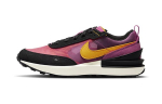Nike Waffle One 'Active Fuchsia' Amortizuojantys Kvėpuojantys Žemi Atsitiktiniai Batai Juodi Violetiniai Auksiniai Vaikams' DC0480-600 28