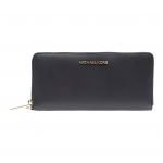 Michael Kors ilgas piniginė su raidžių logotipu Odinė delninukė Moteri&scaron;ka piniginė Juoda 32S5GTVE9L-BLACK Basic Set (Bag+Box)