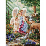 Deimantinė tapyba Angelė Maža mergaitė Kalnų kri&scaron;tolas Siuvinėjimas Deimantinis siuvinėjimas Amatai Tapyba Sienų menas 20X30CM