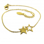 Les Tr&eacute;sors De Lily [P8188] - Bracelet acier 'Une Etoile est N&eacute;e' dor&eacute; - 15x9 mm auksas