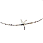 7bis [Q6059] &ndash; Rankų darbo sidabrinė apyrankė &bdquo;Jūrų žvaigždė&ldquo; &ndash; 11x10 mm sidabras