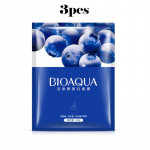 Bioaqua Mėlynių balinimo kaukė Drėkinanti, Aliejaus kontrolė, Porų &scaron;viesinimas ir Sutraukimas, Odos priežiūra 3pcs