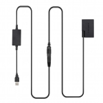 Andoer DR-E18 USB maitinimo komplektas nuolatinės srovės jungtis tu&scaron;čioji baterija LP-E18 baterijos pakeitimas USB DC juoda