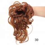 LUPU Netvarkinga Chignon Donut Hair Bun Scrunchies Elastinė plaukų virvė Guminė juosta Sintetinė garbanota plauko papuo&scaron;alas Juodai rudi netikri plaukai