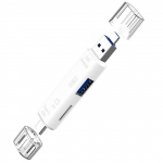 5 viename Daugiafunkcis USB 2.0 tipas C/Usb/Micro Usb/Tf/SD atminties kortelių skaitytuvas OTG kortelių skaitytuvo adapteris Mobiliojo telefono priedai