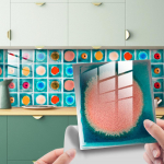 10 vnt Gėlių marmurinių retro plytelių sienų lipdukai plytų imitacija miegamojo apdaila vandeniui atspari lipni plytelė virtuvės spintelės dekoras 10x10cm-10Pcs