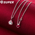 925 Sterling Silver AAA cirkonio pakabukas karoliai madingi papuo&scaron;alai 45cm