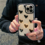 Korėjieti&scaron;kas estetinis 3D meilės &scaron;irdelės formos telefono dėklas, skirtas &bdquo;iPhone 13 12 11 Pro Xs Max X Xr 7 8 Plus Se&ldquo; mielas mink&scaron;tas silikoninis galinis dangtelis For iPhone XS