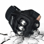 Motociklo pir&scaron;tinės puse pir&scaron;to Plieninės Lauko Knuckle Motorbike Powersports Apsauginės pir&scaron;tinės vasarai M juoda