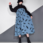 XITAO Print Fashion moteri&scaron;ka suknelė pilnomis rankovėmis DZL2368