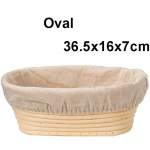 Rotango duonai atsparus krep&scaron;elis Natūralus ovalus rotango pintos te&scaron;los fermentacijos duonos krep&scaron;elis Oval 36.5X16X7