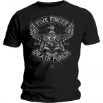 Five Finger Death Punch Howe Eagle Crest Slim Fit juodi unisex mar&scaron;kinėliai S