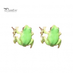 1 pora kūrybingų juokingų varlės formos ausų segtukų, mielų ry&scaron;kios i&scaron;vaizdos moteri&scaron;kų gyvūnų poza, auskarai, papuo&scaron;alai, dovana Frog