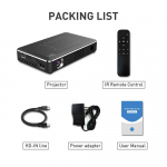 2024 m. Vivicine P10 Android Smart Wifi ne&scaron;iojamas mini LED DLP projektorius pilka spalva
