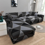 &bdquo;Spandex&ldquo; kampiniai sofos užvalkalai svetainei Elastingi &bdquo;Spandex&ldquo; sofos užvalkalai, tamprūs užvalkalai &bdquo;L&ldquo; formos sofa Reikia pirkti 2 vnt.