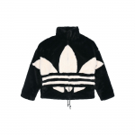 Adidas Originals Spalvų Blokų Didelis Logotipas Laisvas Stovintis Apykaklės Sportinis Storas &Scaron;varkas Vyri&scaron;ki &Scaron;varkai Juodas HC0323 XS