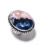 Natural Orange Sodalite Gemstone 925 Sterling Silver Gift Ring Size 8 l1a25