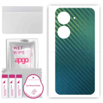 apgo Protective Skin Sticker for the back compatible with Asus ZenFone 9, Wrap Film, Foil, Vinyl - Pattern Carbon Chameleon CAKA1
