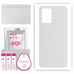 apgo Protective Skin Sticker for the back compatible with Realme Narzo 30 5G, Wrap Film, Foil, Vinyl - Pattern Transparent Carbon