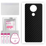 apgo Protective Skin Sticker for the back compatible with Blackview A80s, Wrap Film, Foil, Vinyl - Pattern Carbon Black