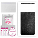 apgo Protective Skin Sticker for the back compatible with Xiaomi Redmi Note 11R, Wrap Film, Foil, Vinyl - Pattern Black Leather