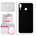 apgo Protective Skin Sticker for the back compatible with Asus Zenfone 5z ZS620KL, Wrap Film, Foil, Vinyl - Pattern Matte Black