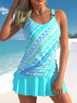2024 m. Moteri&scaron;ki seksualūs paplūdimio maudymosi kostiumėliai Tankini dviejų dalių maudymosi kostiumėlių spausdinimas Tankini Beach Summer Fashion Beach moteri&scaron;kų maudymosi kostiumėlių rinkinys