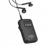 2.4G belaidė ausų monitoriaus sistema Belaidė IEM sistema su siųstuvo imtuvu Automatinis susiejimas Profesionalus ausų monitorius kompiuteriniam telefonui Receiver juoda
