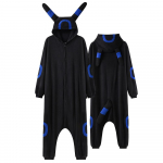 Cow Kigurumi Umbreon Anime Onesies Moteri&scaron;ki Vyri&scaron;ki Kombinezonai Juokingi Kostiumai Suaugusiesiems Žiemos Pižamos Festivalio Apranga Gyvūnų Kostiumai Kombinezonas XL( fit 174-185cm)