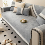 &Scaron;enilinis sofos užvalkalas pliu&scaron;inis rutulinis sofos užvalkalas Four Seasons Living Room Universalus namų sofos užvalkalas Pagalvėlė kreminė vėjo sofos pagalvė 70x70cm 1pcs