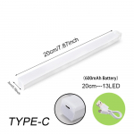 Naktinė lemputė LED lemputė po spintele &Scaron;viesos judesio jutiklio spintelės &scaron;viesa USB įkraunama virtuvės ap&scaron;vietimo lempa spintelės lempa Warm light-10cm