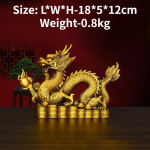 Zhaocai Turtų Pritraukimo Drakono Dekoracijos Gryno Vario Drakono Ornamentai Kinų Loong Gausybės Ragas Xianglong Namų Stalo Dekoravimas