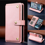 iPhone 15 Retro odinis dėklas, skirtas Apple 12, 14 Pro Flip Phone &ndash; daugiafunkcis kortelių laikiklis iPhone 11 Pro 5.8 rožinė