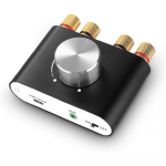 Mini Bluetooth 5.0 galios stiprintuvas, stereo Hi-Fi skaitmeninis stiprintuvas 2.0 kanalų 50W &times; 2 su Aux/USB/Bluetooth įvestimi, belaidis garso imtuvas, kompiuterio garsas
