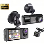 2025 Naujas 3 kanalų mini automobilinis DVR Trijų krypčių priekinio skydelio kamera Vidinė transporto priemonės kamera DVR įra&scaron;ytuvas FHD 1080P vaizdo įra&scaron;as Priekinio skydelio kamera Vaizdo kamera Juodoji dėžė Registratorius 3 Camera