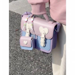 Ni&scaron;inio dizaino rankinė moterims, miela Kembridžo rankinė, maža kvadratinė rankinė, vieno peties, crossbody rankinė violetinė