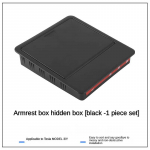 Automobilio porankio laikiklio dėžutė Centrinės konsolės organizatorius porankio paslėpta saugojimo dėžutės priedai, skirti Tesla Model 3 Model Y 2024 2024 2024 juoda