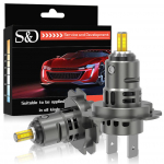 2 vnt 6 pusių 360&deg; 20000LM H7 LED automobilio priekinių žibintų lemputės Canbus LED lemputė belaidžiam su ventiliatoriumi CSP Auto Mini H7 priekiniai rūko žibintai Plug&play 6000K 12V