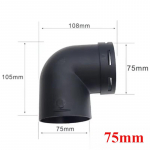 42mm/60mm/75mm/90mm Oro Ventiliacijos Ortakų T Y L Gabalas Alkūnės Vamzdis Webasto Dyzeliniam Stovėjimo &Scaron;ildytuvui I&scaron;ėjimo I&scaron;metimo Jungtis Jungtis 75mm Type H