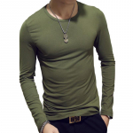 1 vnt Fashion Casual Slim Fit mar&scaron;kinėliai ilgomis rankovėmis pavasario ir vasaros mar&scaron;kinėliai M pilka spalva