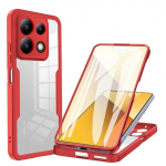 360 Viso Kūno Apsaugos Dėklas Xiaomi Redmi Note 13 Pro Plus 12 11 Pro 5G 12S 10 Redmi 13C 12C 10C Silikoninis Skaidrus Telefono Dėklas Redmi Note13 ProPlus raudona