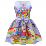 Vaiki&scaron;ka mergaičių anime animacinio elfo ra&scaron;to berankovė su kaspinu kasdienė vakarėlio princesės suknelė 130cm