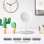 I&scaron;manusis LED makiažo veidrodis su lietimui jautriu valdymu, pasukama konstrukcija ir reguliuojamu ry&scaron;kumu BCM-1233 White USB white