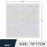 70*77cm 3D Vandeniui atsparios lipnios sienų plok&scaron;tės Ypač storas XPE putplastis Garso izoliuoti ir apsaugantys nuo smūgių tapetai Svetainės Miegamojo Vaikų kambario dekoras 10pcs balta