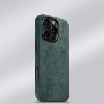 Italija Magnetinis dėklas iPhone 12 13 14 15 16 Pro Max Premium telefono dėklas Importuota zom&scaron;inė oda Visi&scaron;kai apgaubiantys galiniai dėklai For iPhone 16 Pro žalia